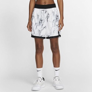 Pantaloni Scurti Nike Dri-FIT Basketball Dama Albi Negrii | PTWF-03195